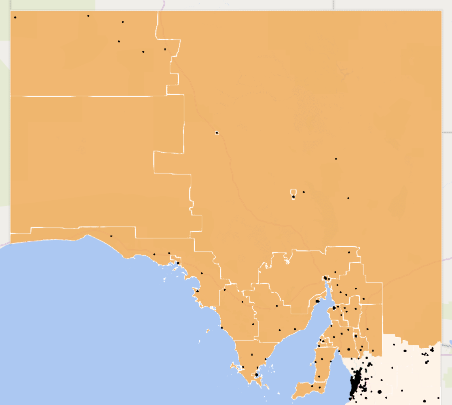 A map colouring region 7 of Local Teams